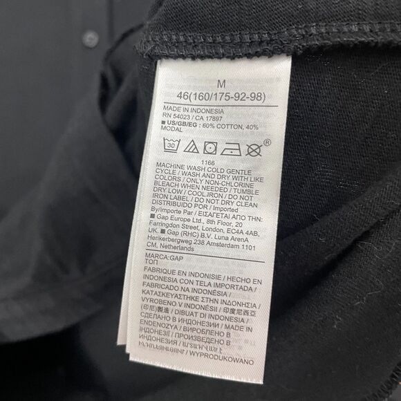 NWT Gap Knit Shirt Women M Black Preppy Button Up Long Sleeve - Picture 5 of 10